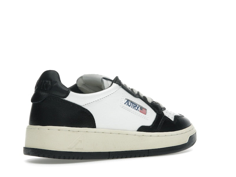 Autry Medalist Leather Low White Black (Women's)