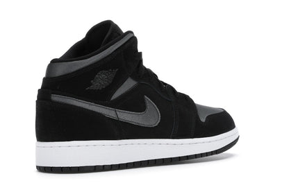 Jordan 1 Mid White Black Grey (GS)
