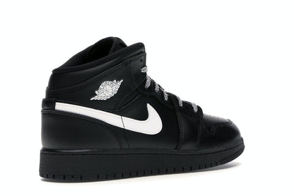 Jordan 1 Mid Black White Speckle (GS)