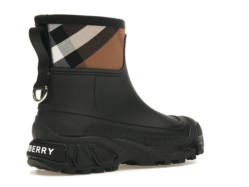 Burberry House Check Rain Boots Black Archive Beige (Women's)