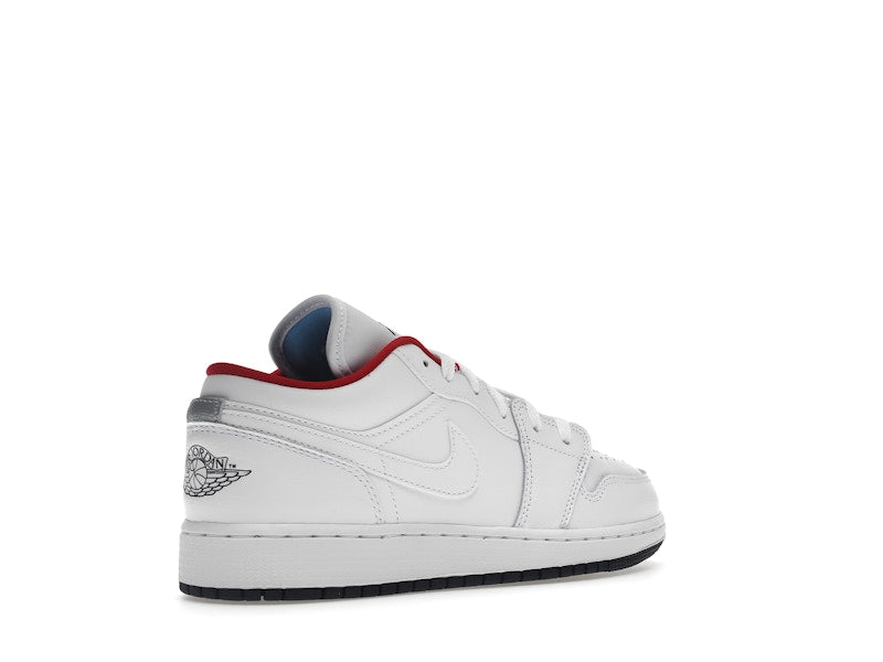 Jordan 1 Low White Gym Red Black (GS)
