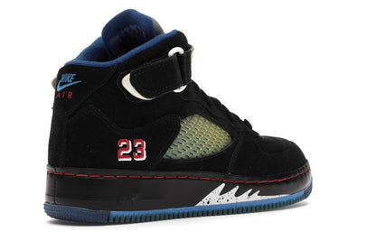 Jordan AJF 5 Black Blue Ribbon Varsity Red