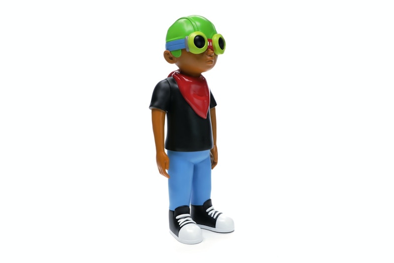 Hebru Brantley x Mindstyle Fly Boy Black Tee Vinyl Figure Multi