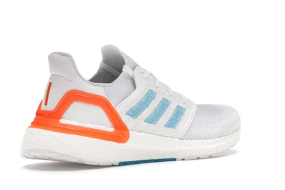 adidas Ultra Boost 20 White Sharp Blue True Orange