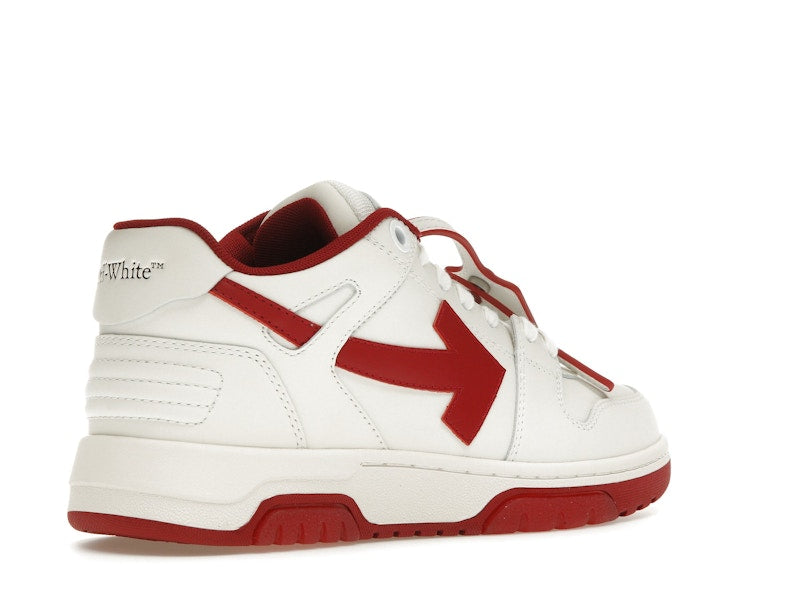 OFF-WHITE Out Of Office OOO Low Tops White Burgundy