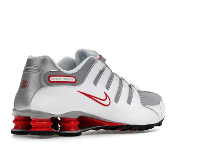 Nike Shox NZ White Red Metallic Silver