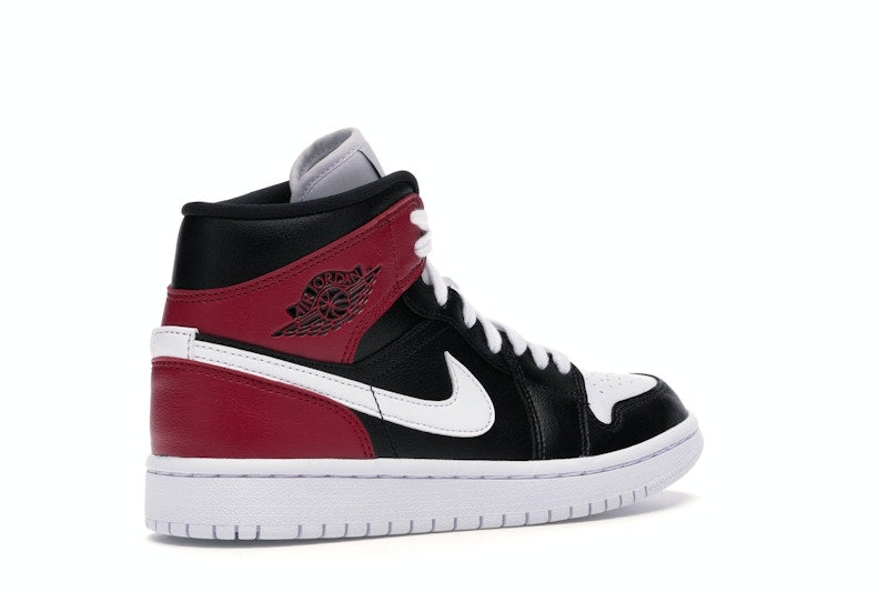 Jordan 1 Mid Black Noble Red (Women's)
