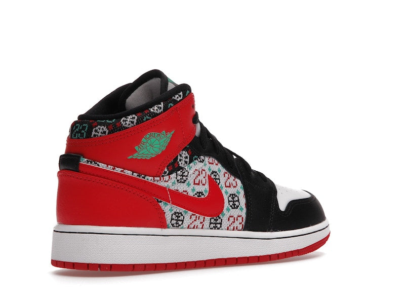 Jordan 1 Mid SE Ugly Christmas Sweater (GS)