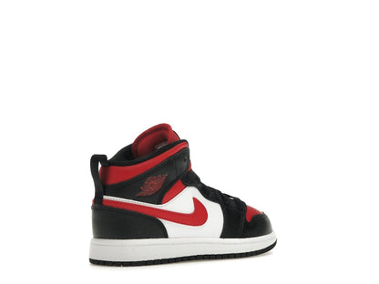 Jordan 1 Mid Black Fire Red (PS)