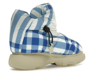 Burberry Check Pillow Boots Blue White