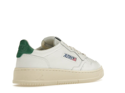 Autry Medalist Leather Low White Green (Women's)