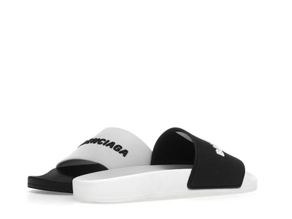 Balenciaga Pool Slides White Black (Women's)