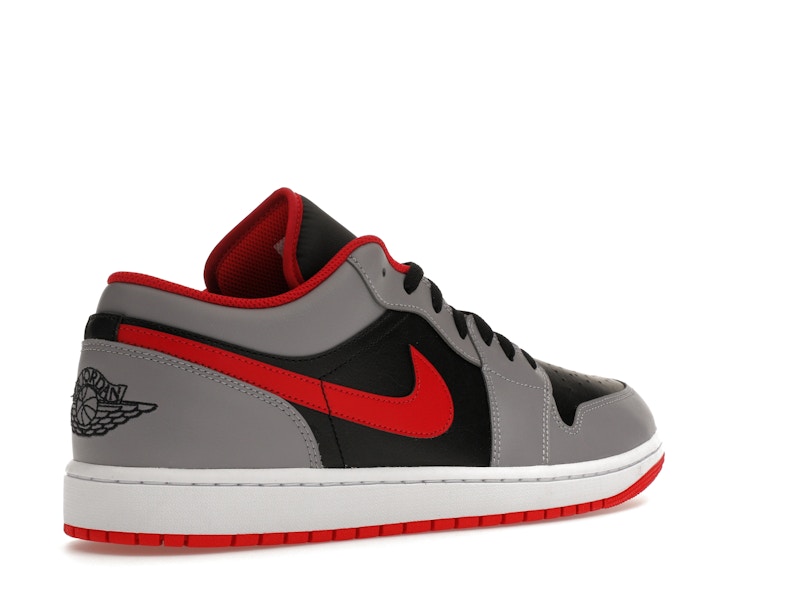 Jordan 1 Low Black Light Smoke Grey Gym Red