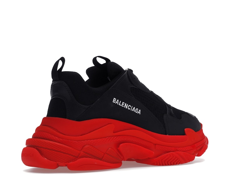 Balenciaga Triple S Black Red Sole