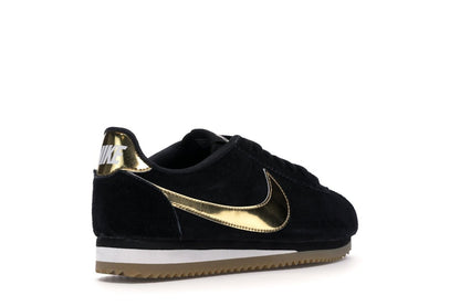 Nike Classic Cortez Black Metallic Gold Gum (Women's)
