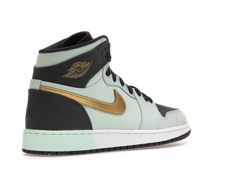 Jordan 1 Retro High Mint Foam Anthracite Metallic Gold (GS)