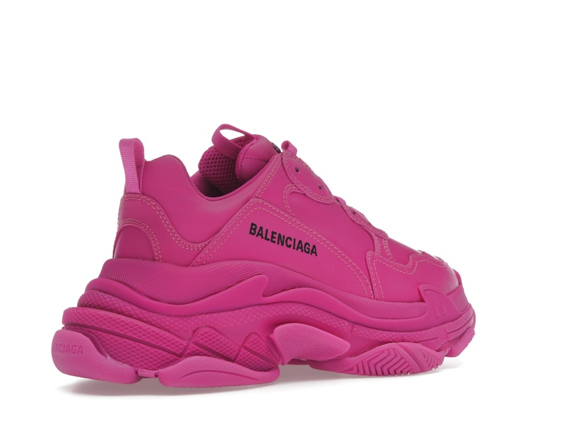 Balenciaga Triple S Faux Leather Dark Pink (Women's)
