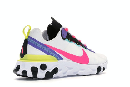 Nike React Element 55 White Psychic Purple Hyper Pink