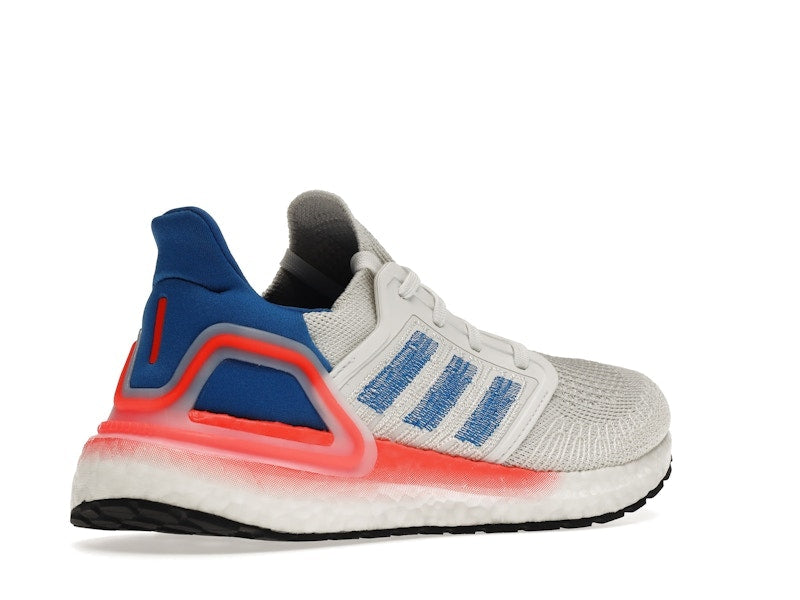 adidas Ultra Boost 20 White Glory Blue Solar Red