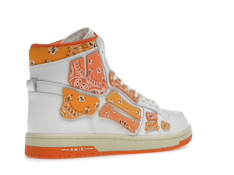 AMIRI Skel Top Hi Bandana White Orange