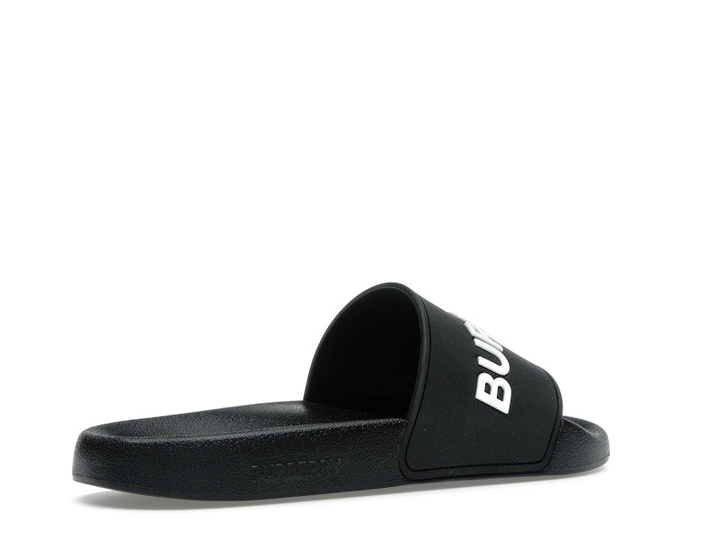 Burberry Logo Slides Black Optic White