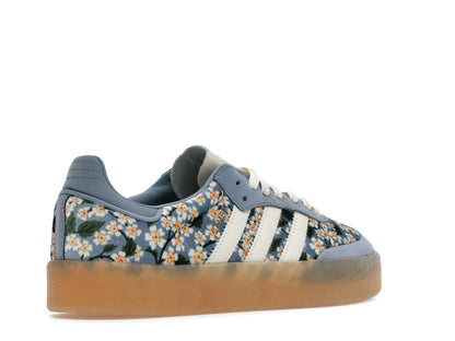 adidas Sambae Liberty London Floral Embroidery Blue Cream White (Women's)