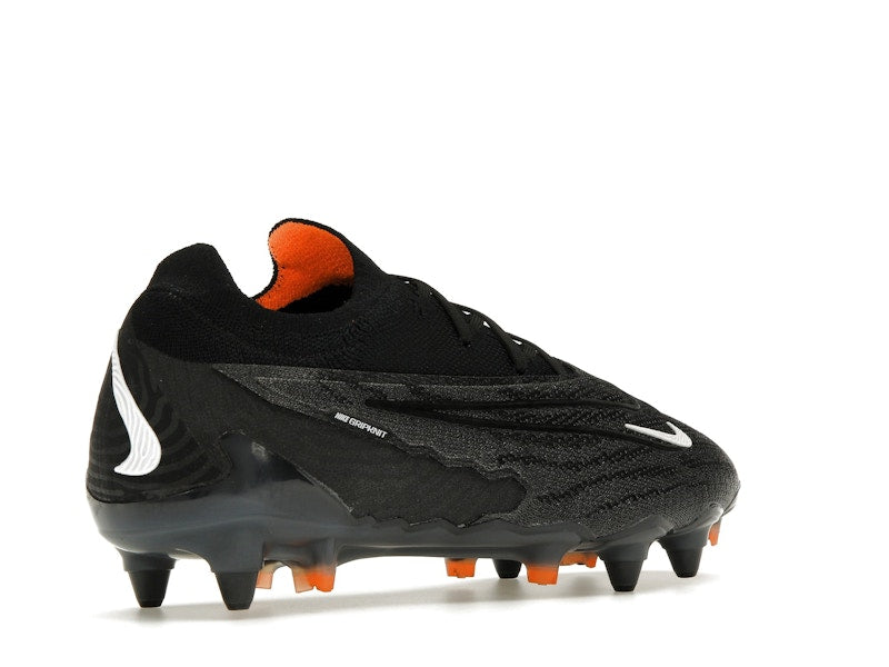 Nike Gripknit Phantom GX Elite SG-Pro Anti-Clog Traction Black Dark Smoke Grey Total Orange