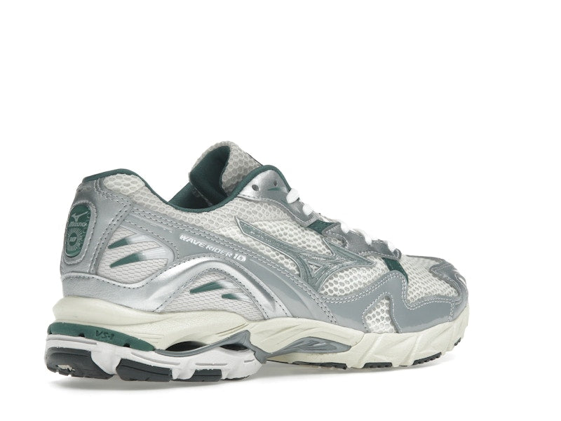 Mizuno Wave Rider 10 White Slate Bistro Green