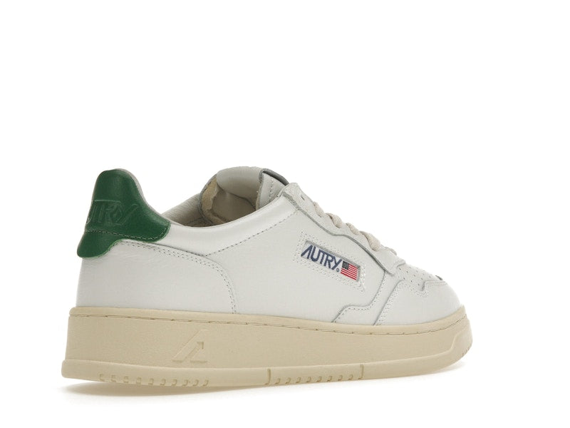 Autry Medalist Leather Low White Green