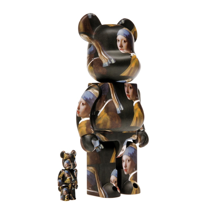 Bearbrick Johannes Vermeer (Girl with a Pearl Earring) 100% & 400% Set
