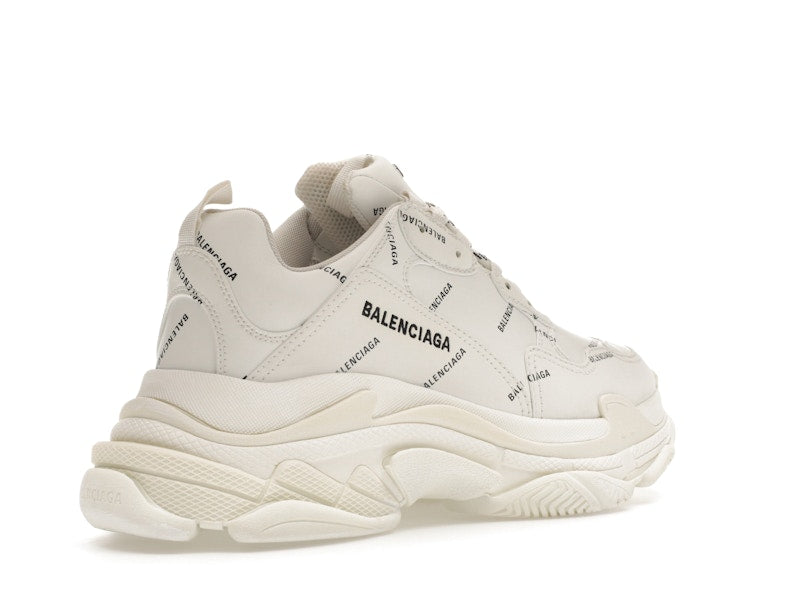 Balenciaga Triple S Allover Logo White