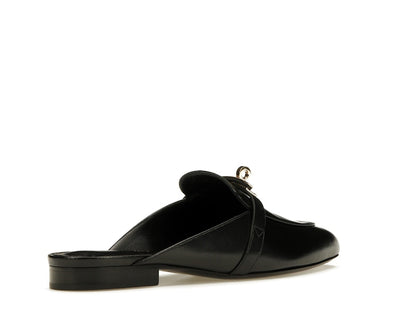Hermes Oz Mule Noir Goatskin Leather