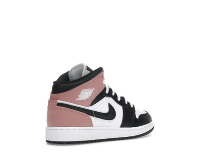 Jordan 1 Mid White Rust Pink Black (GS)