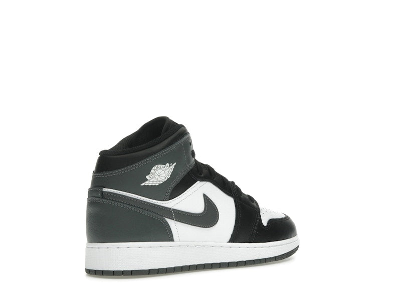Jordan 1 Mid Black White Iron Grey (GS)