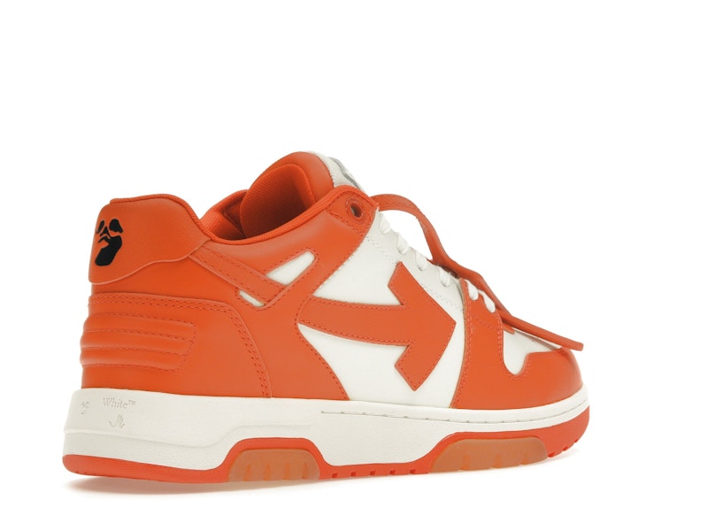 OFF-WHITE Out Of Office OOO Low Tops White Orange