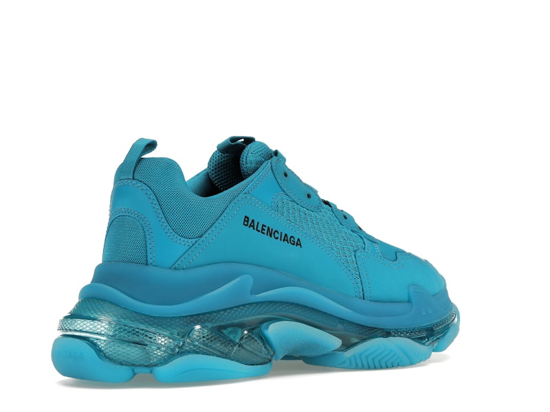 Balenciaga Triple S Clear Sole Teal Blue