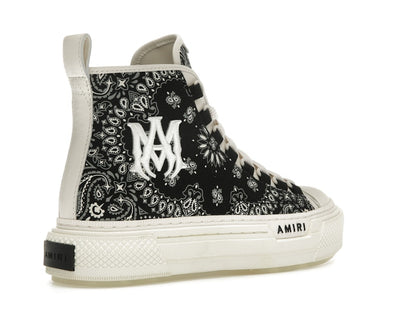 AMIRI Bandana Court Hi-top Sneaker Black White (Women's)