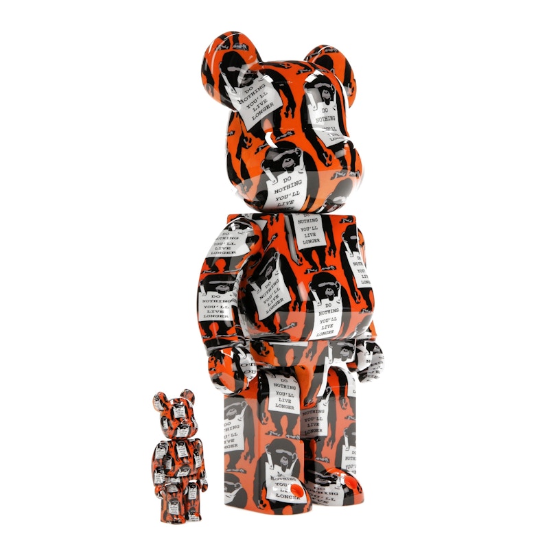 Bearbrick Monkey Sign 100% & 400% Set Orange