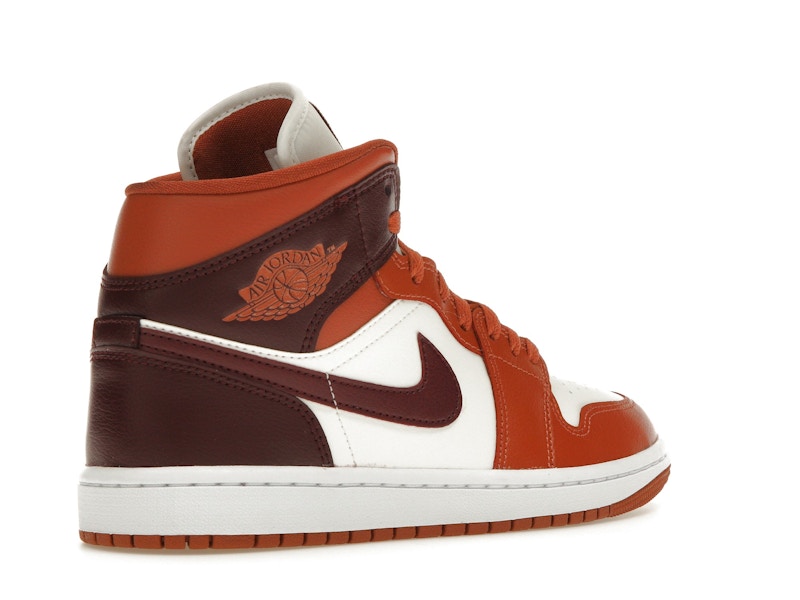 Jordan 1 Mid Dusty Peach Night Maroon (Women's)