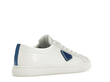 Prada Court Sneaker White Blue Leather (Women's)