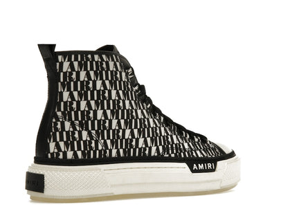 AMIRI Court Hi All Over Logo Black White