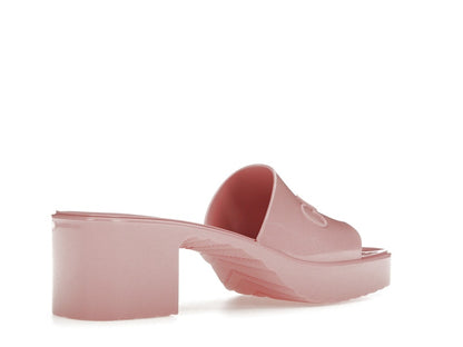 Gucci 60mm Slide Sandal Pink Rubber