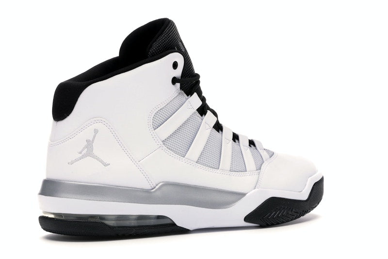 Jordan Max Aura White Metallic Silver Black