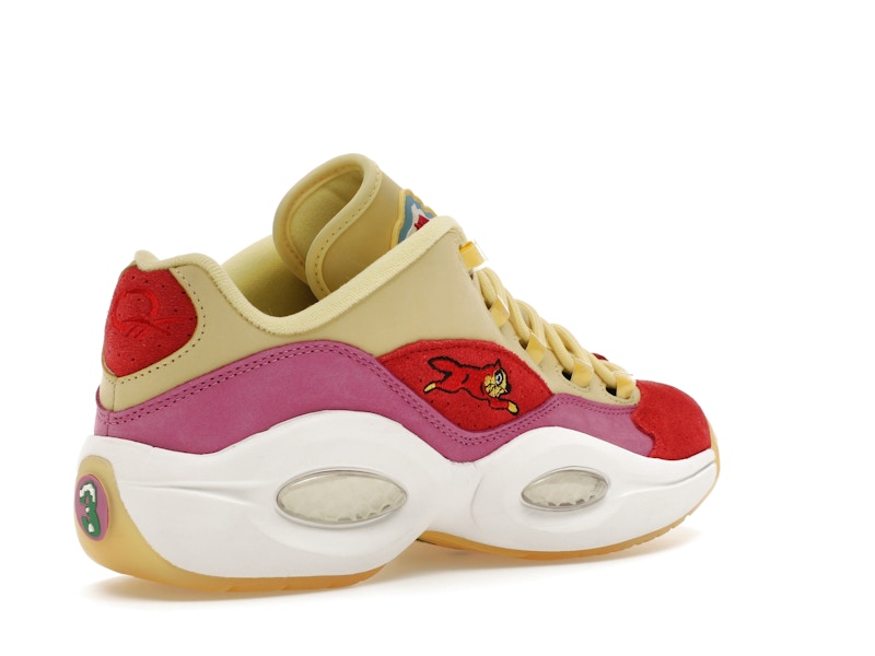 Reebok Question Low BBC Ice Cream Running Dog Yellow Red