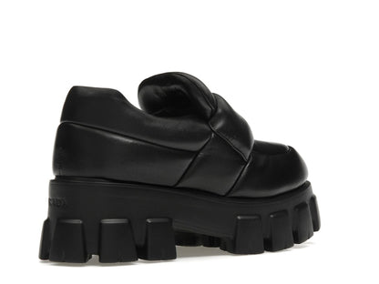 Prada Soft Padded 55mm Loafers Black Nappa Leather