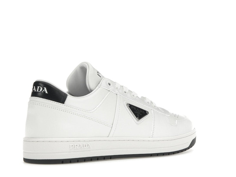 Prada Downtown Low Top Sneakers Leather White White Black