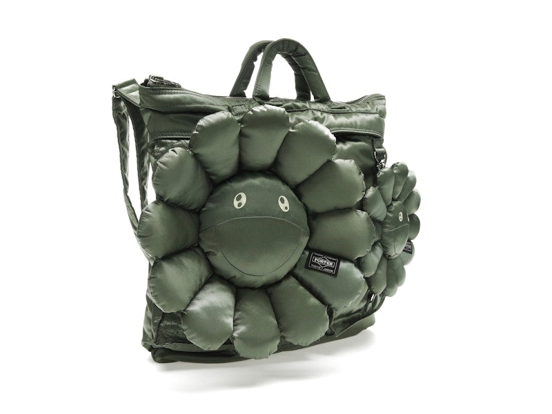 Takashi Murakami x PORTER 2Way Helmet Bag Sage Green