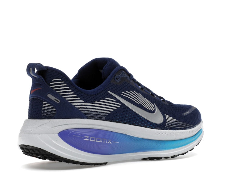 Nike Vomero 18 Blue Void Blue Lightning Bright Crimson Metallic Silver