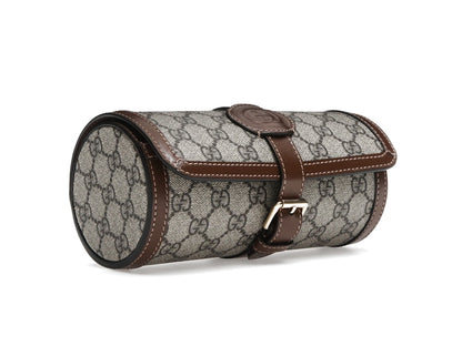 Gucci Supreme Monogram Watch Role Bag Brown