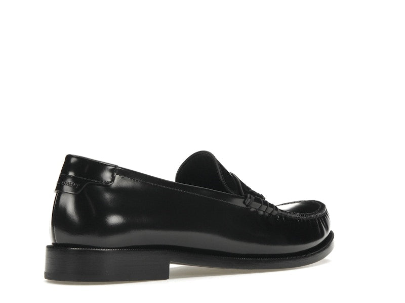 Saint Laurent Le Loafer Penny Slippers Black Leather